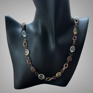 EXTRA LONG 1928 BEADED COPPER NECKLACE